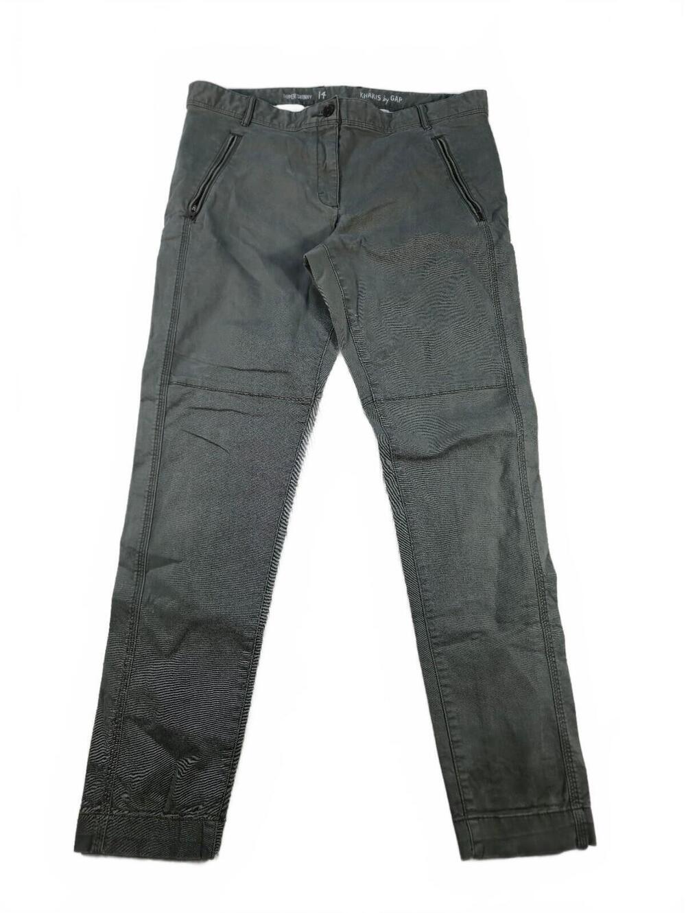 Gap Olive Green Utility Skinny Mid-Rise Khaki Pants 14 Gorpcore Earthcore